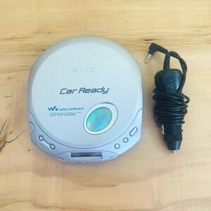 Vtg Sony D-E356CK Car Ready Discman Portable CD Walkman ESPMAX Car Adaptor